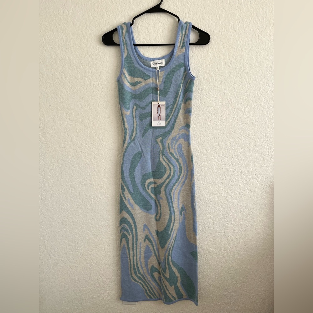 Abstract print knit dress